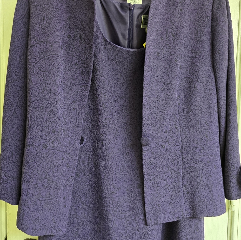 Purple Women's Dress with Jacket - Picture 6 of 14